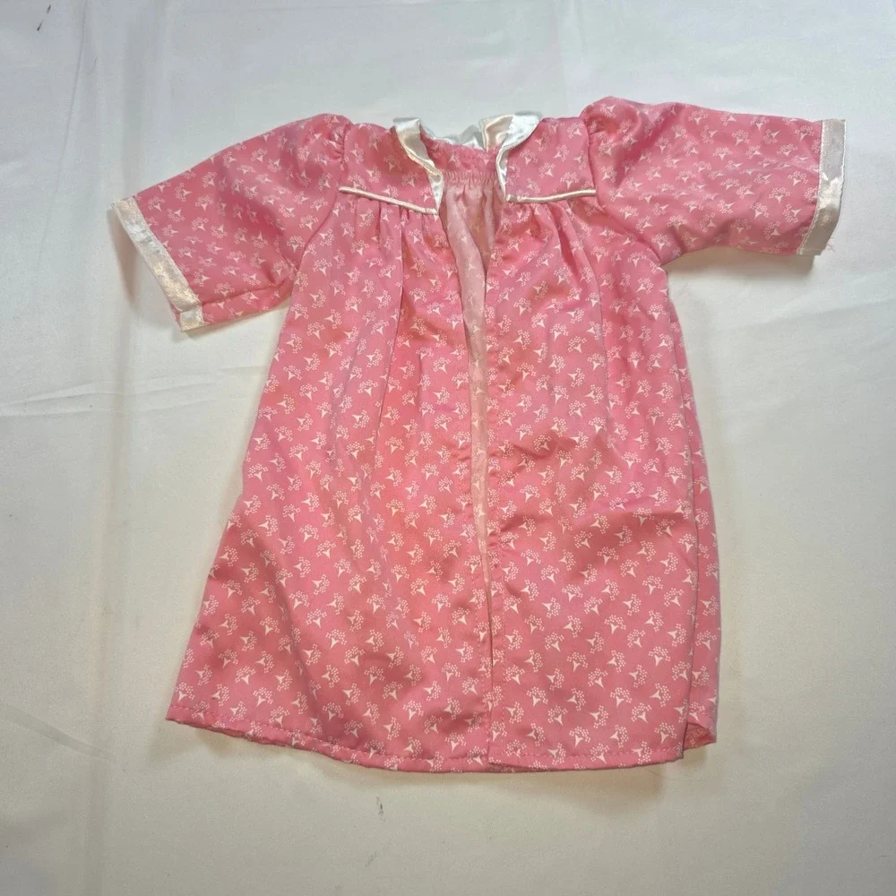 American Girl Doll Pink Floral Robe with Satin Trim Sleepwear Accessory w/hanger